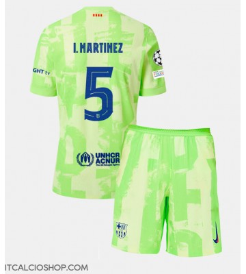 Barcelona Inigo Martinez #5 Terza Maglia Bambino 2024-25 Manica Corta (+ Pantaloni corti)